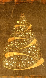 Christmas tree image gold