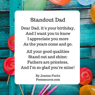 Dad Birthday Poems To Make His Day Special