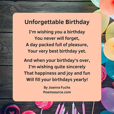 Birthday Poems Are Also A Gift!
